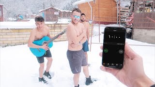 10 دقايق في الثلج بدون ملابس | TURKISH WINTER