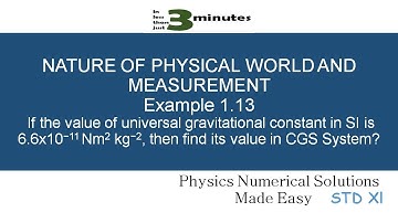 STANDARD XI   -NATURE OF PHYSICAL WORLD AND MEASUREMENT  -EXAMPLE 1.13