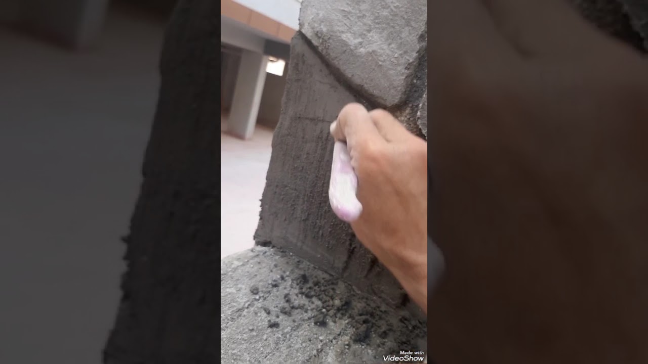 #تعلم نحت الحجر الصناعي بالإسمنت | ديكور خارجي احترافي وسهل