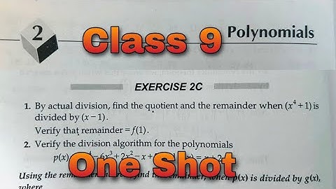 Class 9 Ex 2C Polynomials | RS Aggarwal CBSE  Exercise 2C | Rajmith Study