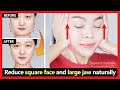 Best result!! Reduce Square face & Large jaw, make the face slimmer (New Exercises the facial bone)