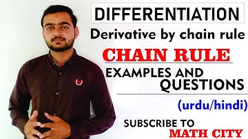 chain rule of derivatives // derivatives by chain rule //  urdu, hindi //math city