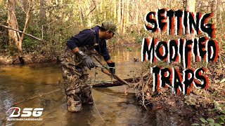 SETTING MODIFIED TRAPS!!! - [EXPAND-A-PAN + BULLS EYE TRIGGER] - (Belisle Conibear) #trapping #vlog