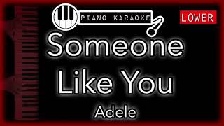 Someone Like You (LOWER -3) - Adele - Piano Karaoke Instrumental chords
