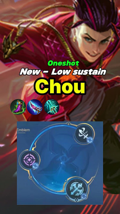 Chou Best Build 2024 WTF 1 Hit BROKEN!!🥶 Build Chou Mobile Legends #mlbb #chouexp #shortvideos