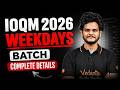 IOQM 2026 Starts NOW! | Weekday Batch Launch | Anirudha Sir