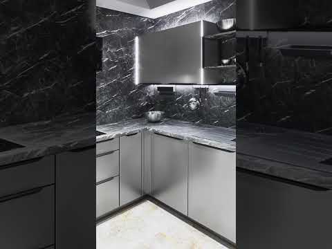 Модные тренды на кухне: мрамор и нержавеющая сталь