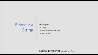 How to Reverse a String in JavaScript?