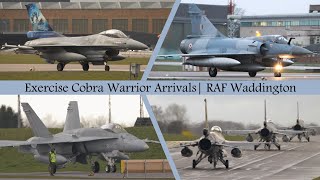 [4K] Exercise Cobra Warrior arrivals | Ft. Indian, Belgian, Finnish & Saudi Air Force