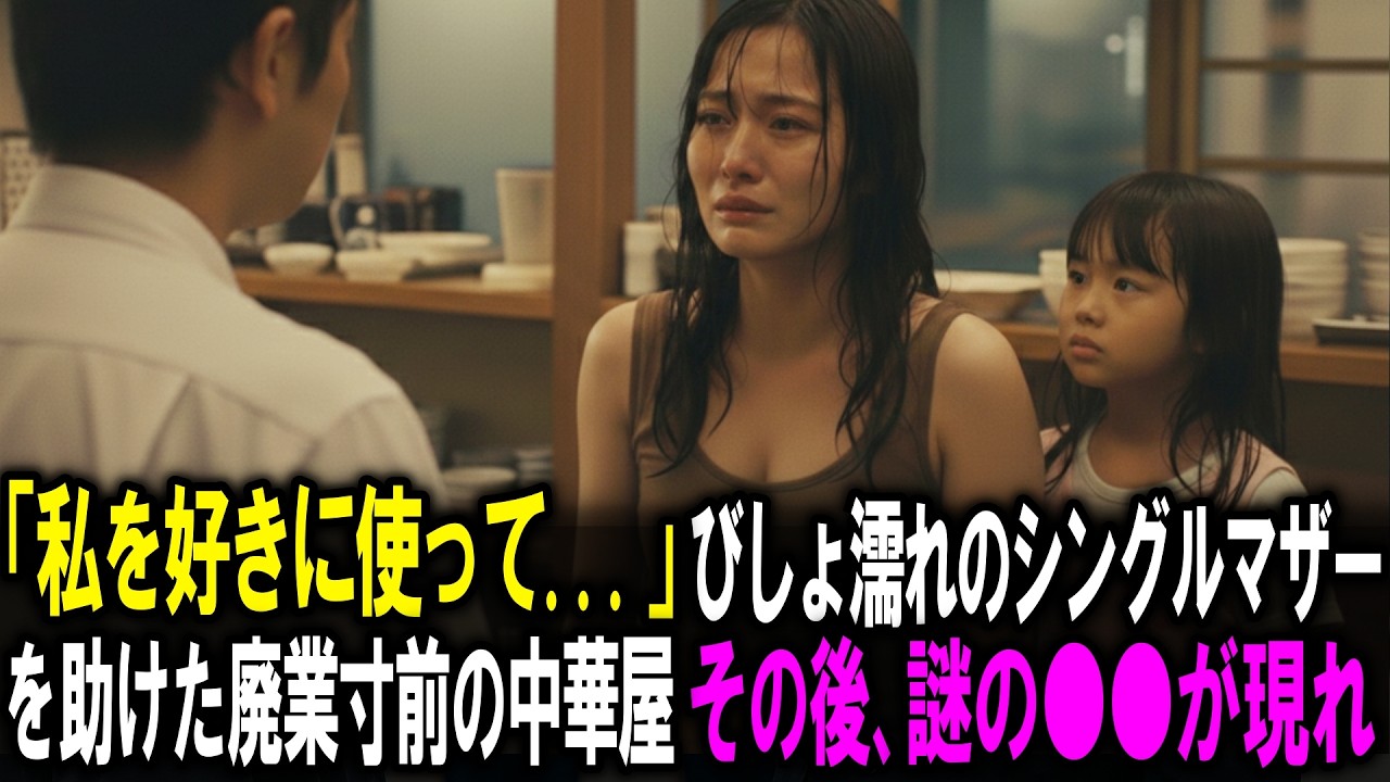 「私を好きに使って...」びしょ濡れのシングルマザーを助けた廃業寸前の中華屋。その後、謎の●●が現れ　#スカッと #感動 #ドラマ