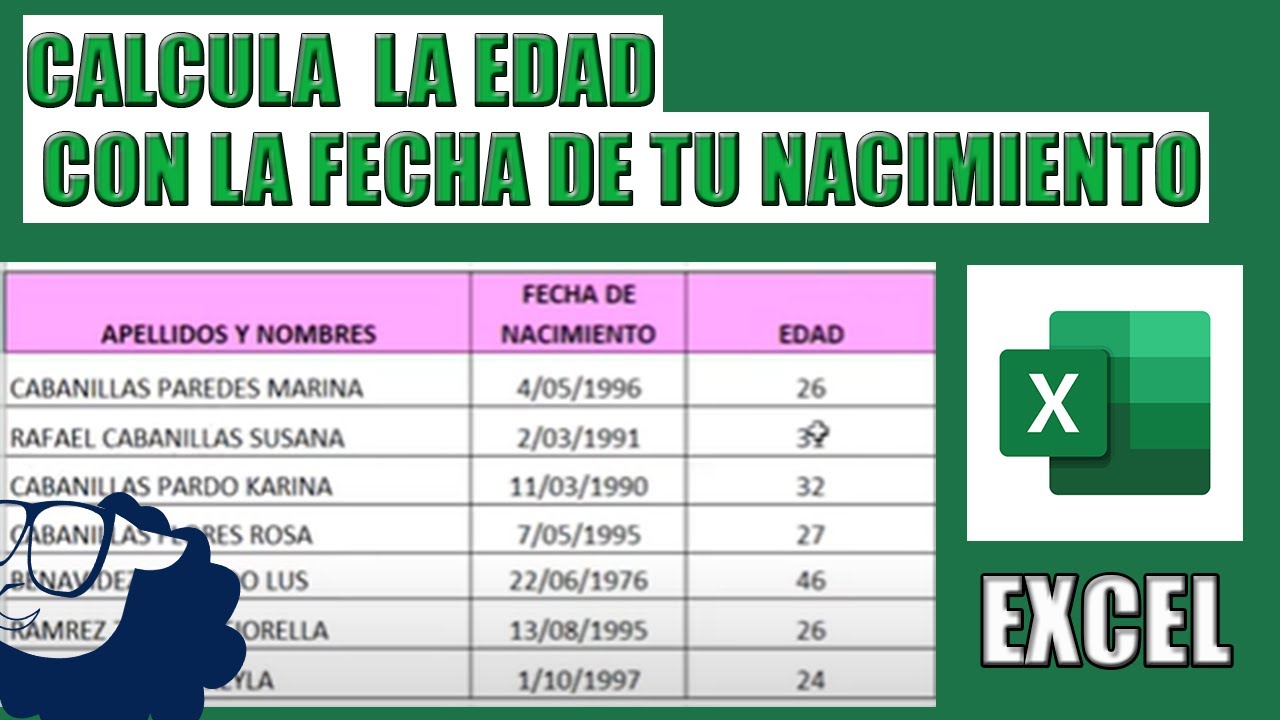 Calculo De Edad Por Fecha De Nacimiento En Excel Printable Templates Free