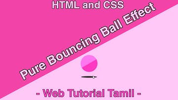 Pure Bouncing Ball Animation Effect HTML and CSS Web Tutorial Tamil #html#css#webdeveloper #trending
