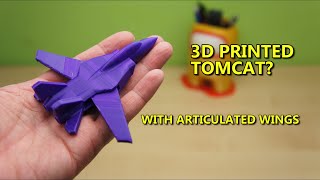 3D Printed Jet Fighter with Articulated Wings (Print in Place)