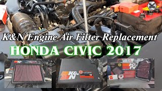 K&N Engine Air Filter on Hoda Civic 2017 😎