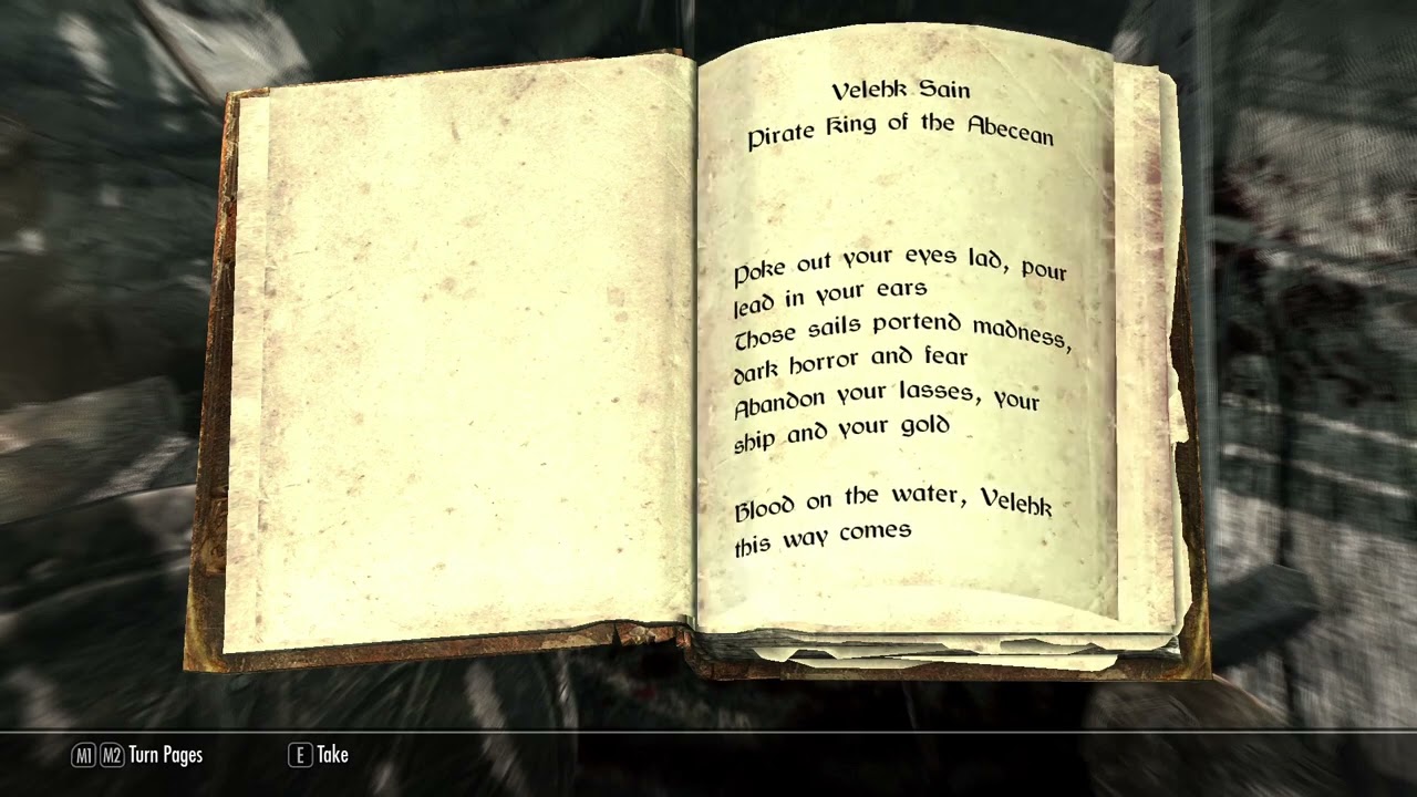 Skyrim: Scurvy Reads The Pirate King of the Abecean