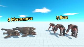 Mosasaurus 3 vs 3 boss faction animal revolt battle simulator