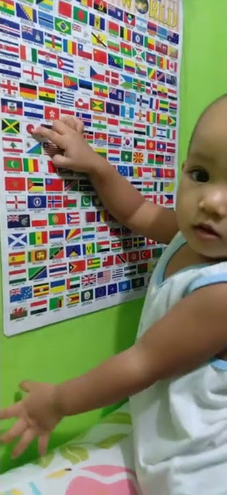 Flags of the world(1y/o👌🏻)☺️   #flags #flagsoftheworld #kids #kidsvideo #smart #smartbaby #toddler