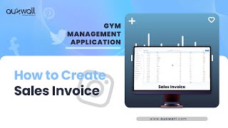 How to create Sales Invoice in Auxwall Gym Management Application | Best Gym Application In Dubai screenshot 3
