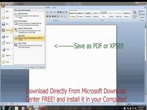 Save as PDF Microsoft Office 2007 (The Easiest Way!)