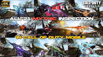 All Mythic weapon Inspection And Reload with Ultra HD Graphics | COD Mobile | CODM