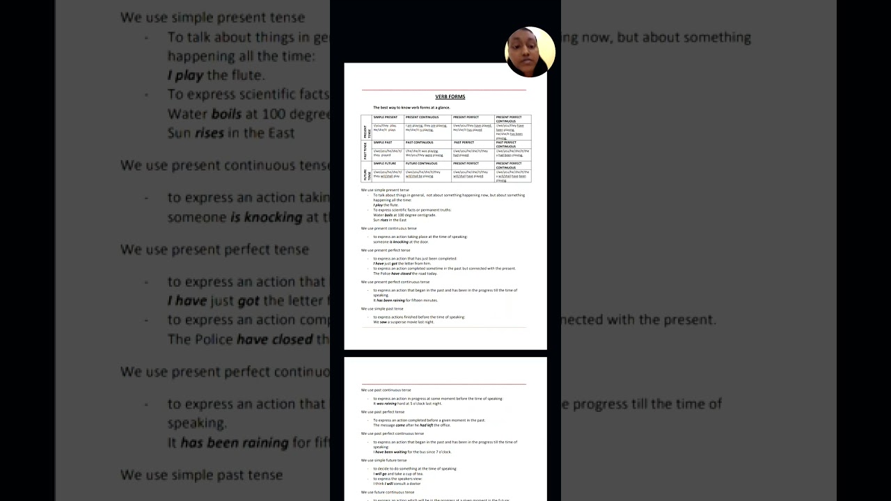 English grammar|verb form#grammar
