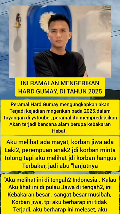 Ramalan mengerikan Hard Gumay di tahun 2025 #beritaterkini #beritaviral