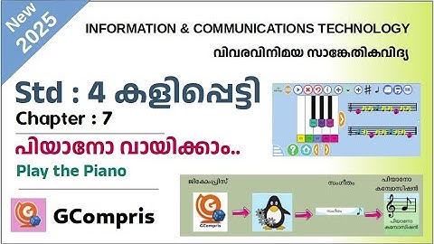ICT Tutorials 2025 Std 4 Chapter 7.1 പിയാനോ വായിക്കാം Play the Piano