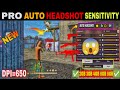 All Gun Headshot Sensitivity Setting After New OB49 Update | Free Fire Max Auto Headshot Sensitivity
