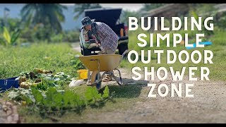 Building simple outdoor shower zone ( DIY )