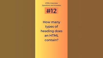 Types of Headings in HTML | HTML Interview Questions and Answers Part - 12 #shorts #tranding