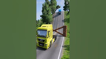 Mixed trucks vs log trap #india #funny #shortvideo #shorts #truck #dumper #usa #fire #beamngdrive -4