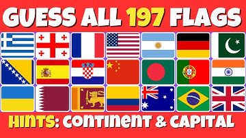 Guess All the 197 Flags of the World 🚩 | Guess the Country Flag Quiz 2025