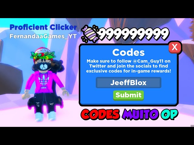 CÓDIGO SECRETO DO JEFFBLOX CHEGANDO NO CLICKER SIMULATOR (Roblox) 