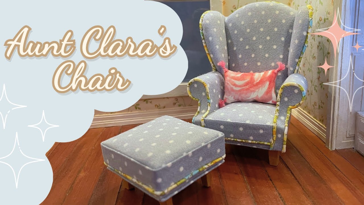 Миниатюрное кресло с подголовником и пуф | Масштаб 1:16 своими руками