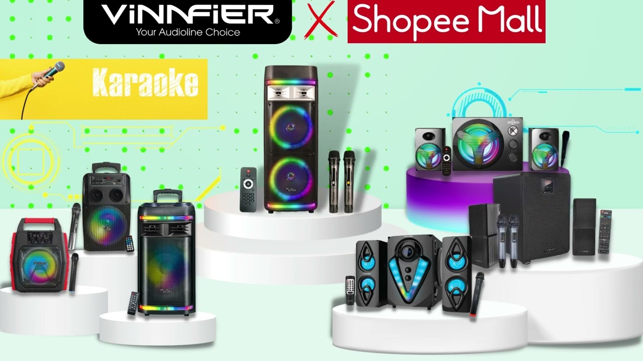 Vinnfier Karaoke Speaker Series In Shopee Mall