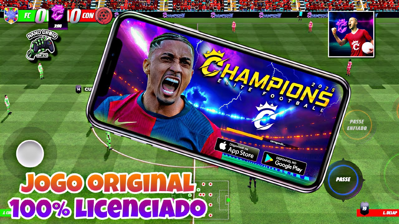 CHAMPIONS ELITE FOOTBALL ORIGINAL NOVO JOGO 😱 JOGABILIDADE GRÁFICOS +LICENÇA OFICIAL 2026 ATUALIZARO