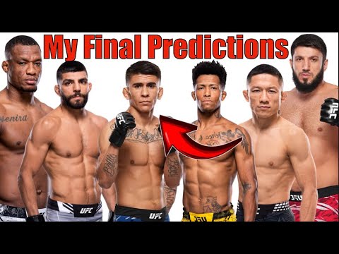 My Final Predictions For UFC Fight Night Mario Bautista Vs Vinicius Oliveira 