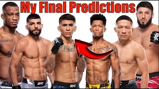 My Final Predictions For UFC Fight Night: Mario Bautista vs Vinicius Oliveira