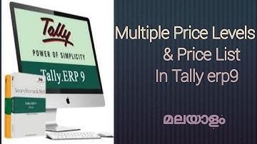 Multiple Price Levels and Price List in Tally erp9 Malayalam...!!