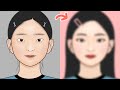 눈퉁퉁 무쌍 메이크업 애니메이션 | 화알못 무쌍 친구에게 메이크업 해주기 | ASMR | MAKE UP ANIMATION | MY FRIENDS MAKEOVER