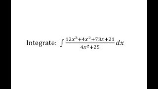 Indefinite Integral Requiring Long Division