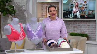Breezies Soft Support Wirefree Bra with Contrast Lace Set of 2 on QVC screenshot 5