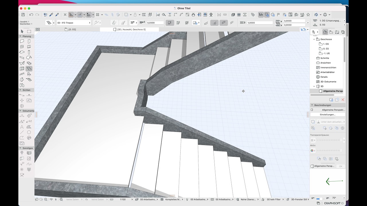 Archicad25 mini Tut   Stiegenauge mit Wangen