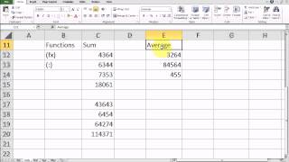 Information Excel Lesson 9: (Functions - Sum and Average) Update