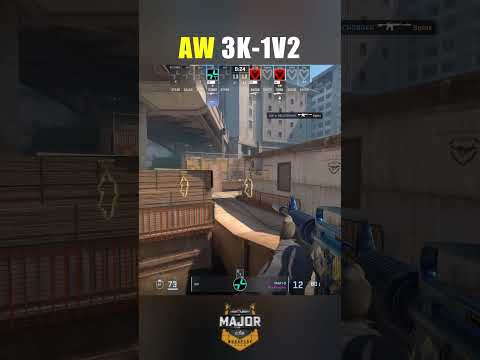AW with a OVERTIME Clutch vs Mouz!🔥#cs2 #shorts