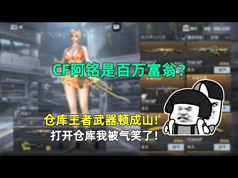 CF阿铭是百万富翁？仓库王者武器顿成山！打开仓库我被气笑了