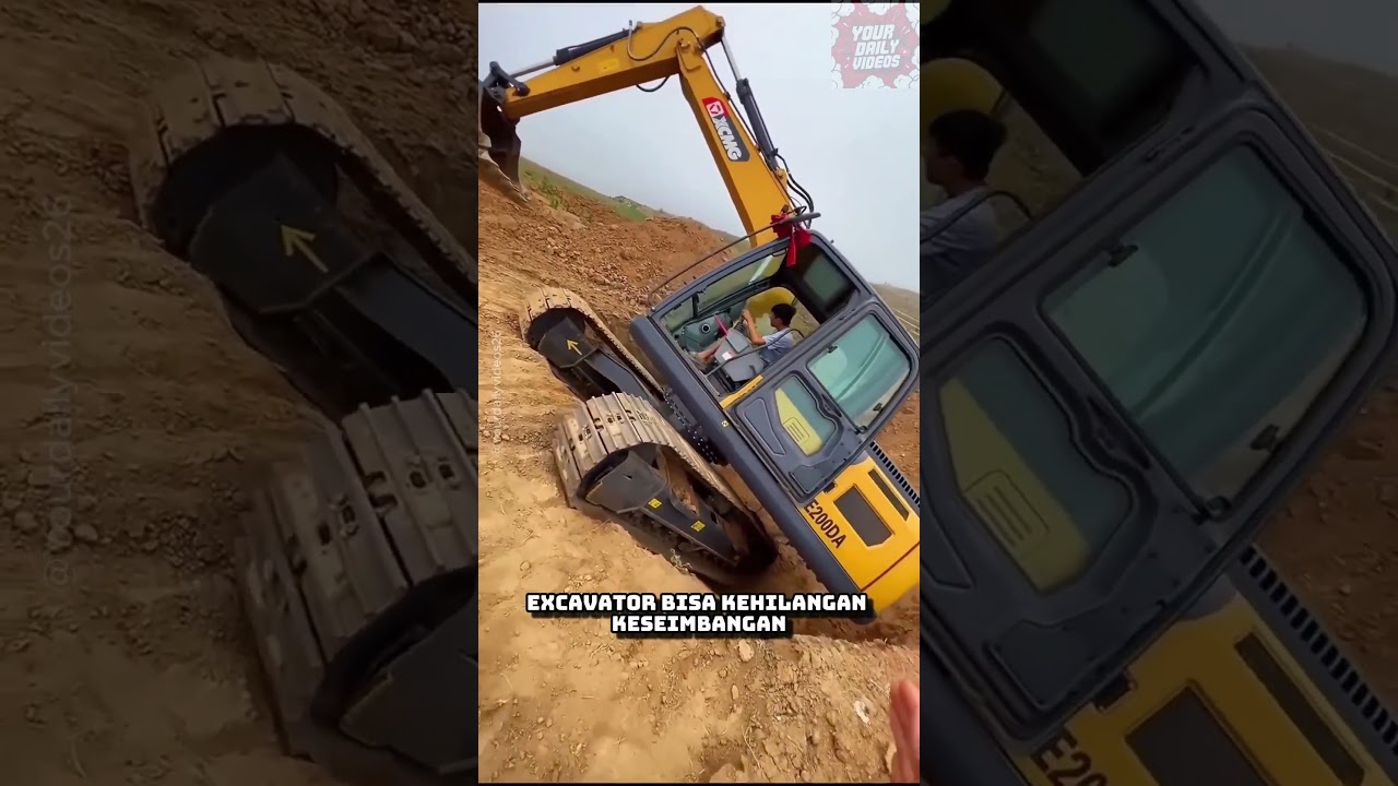 Excavator vs Lubang terjal! #shorts #faktaunik