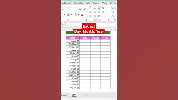 Extract Day, Month & Year from Any Date in Excel! #shorts