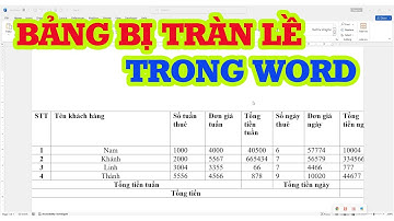 Cách sửa lỗi bảng trong Word bị tràn ra ngoài lề siêu dễ