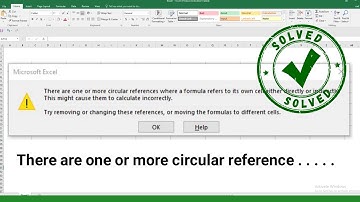 There are one or more circular references where a formula refers to its own cell either directly